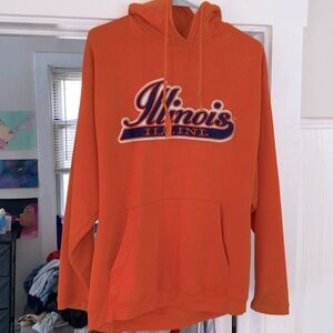 Vintage University of Illinois Hoodie Size L